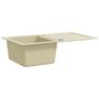Voir la diapositive 4 : VIDAXL Evier de cuisine Granit Seul lavabo Beige