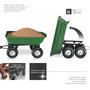 Voir la diapositive 3 : tectake Chariot de jardin et de transport inclinable vert