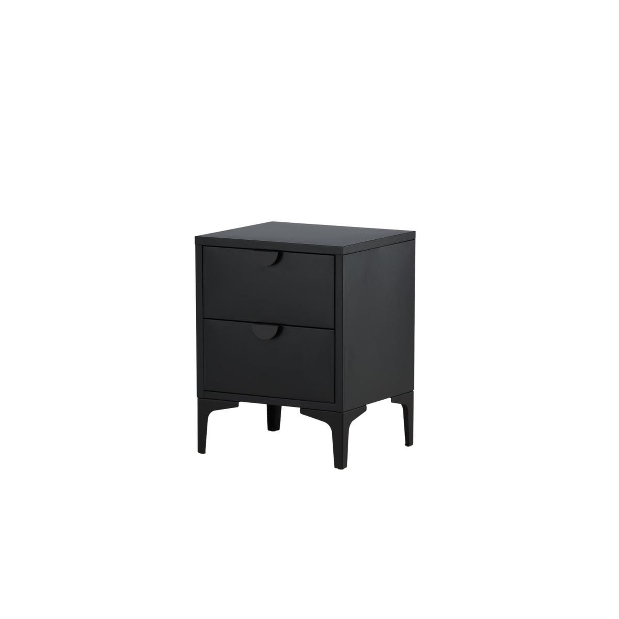 Voir la diapositive 5 : Paris Prix Table de chevet 2 tiroirs  piring  59cm noir