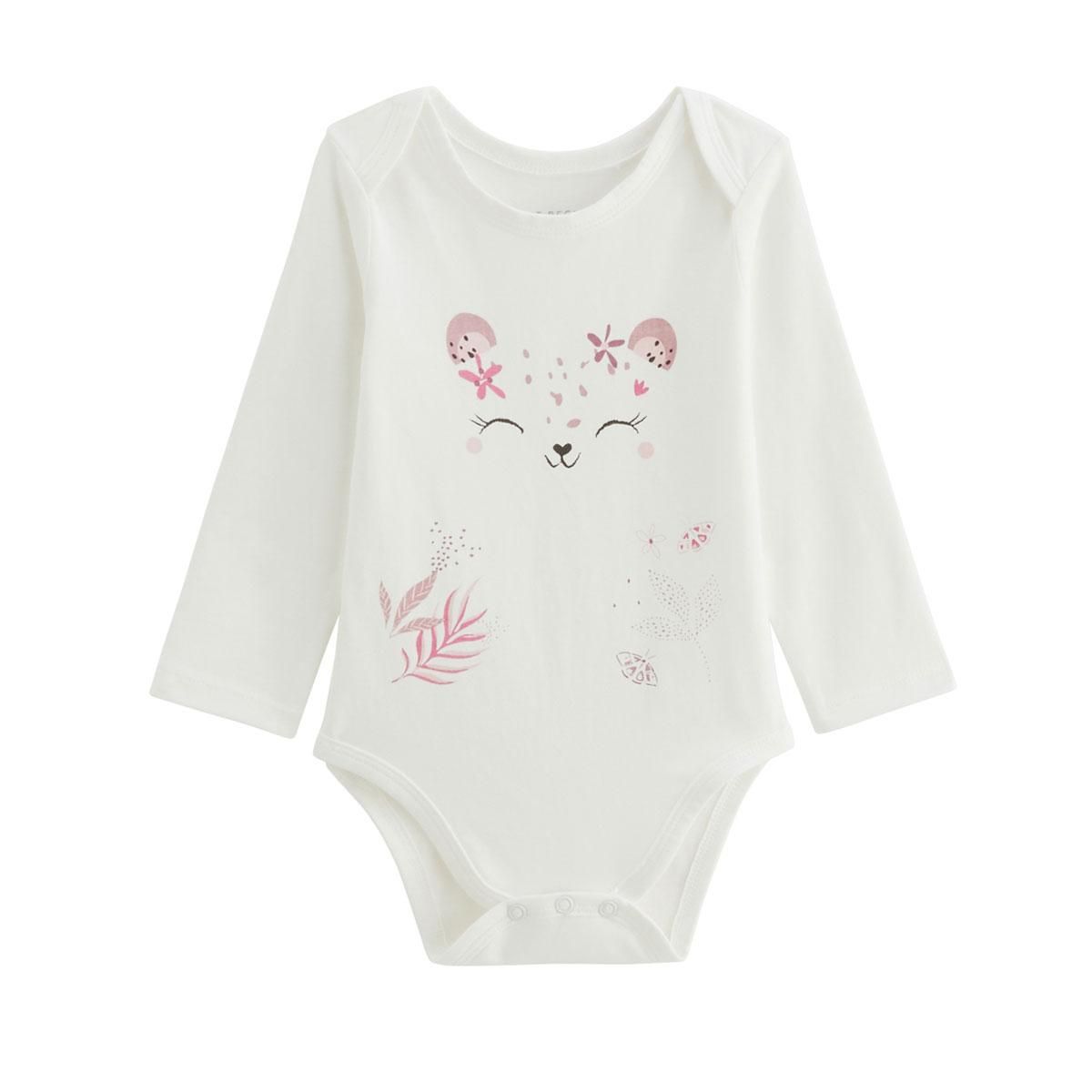 Petit Béguin Lot de 2 bodies bébé manches longues Louisa