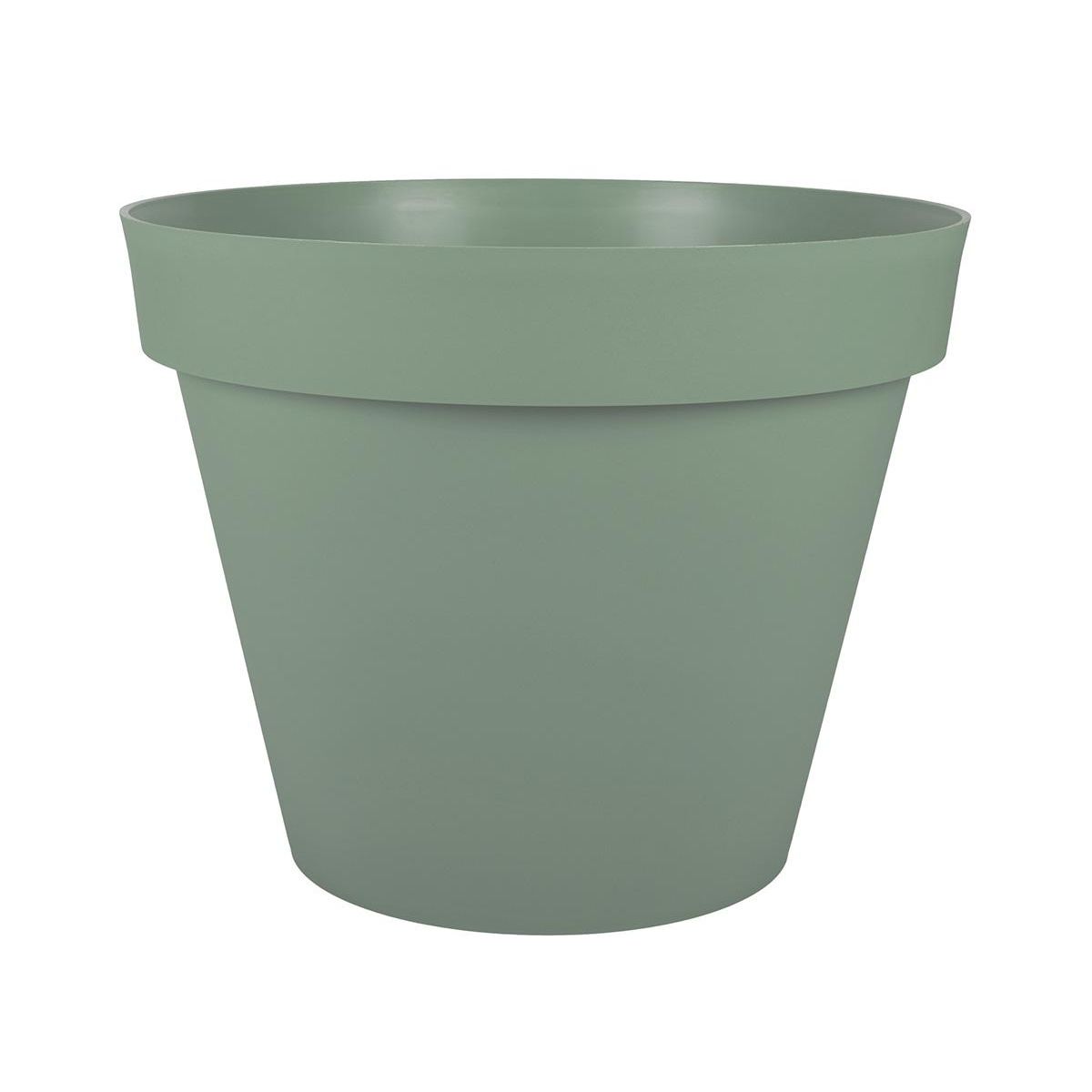 Eda Pot de fleurs rond en plastique Toscane vert laurier - Ø 60 cm - Eda