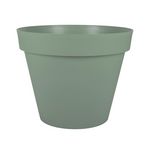 Eda Pot de fleurs rond en plastique Toscane vert laurier - Ø 60 cm - Eda