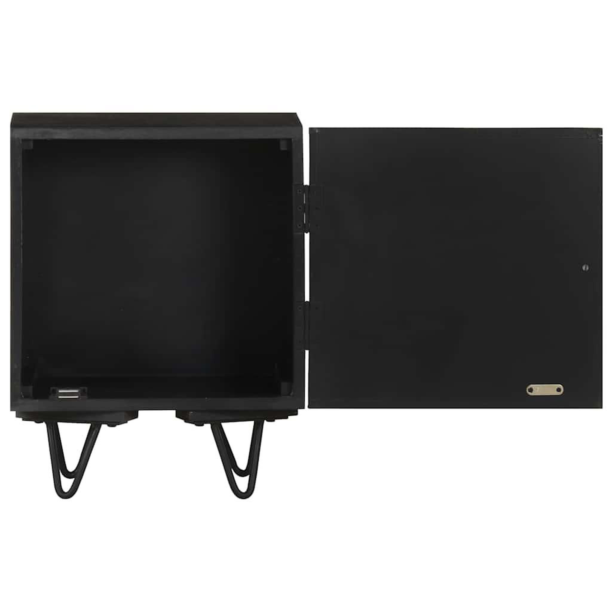 Voir la diapositive 5 : VIDAXL Table de chevet avec front en laiton 40x30x50cm manguier massif