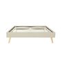 Voir la diapositive 2 : Cadre de lit scandinave en tissu 140x190 OREBRO