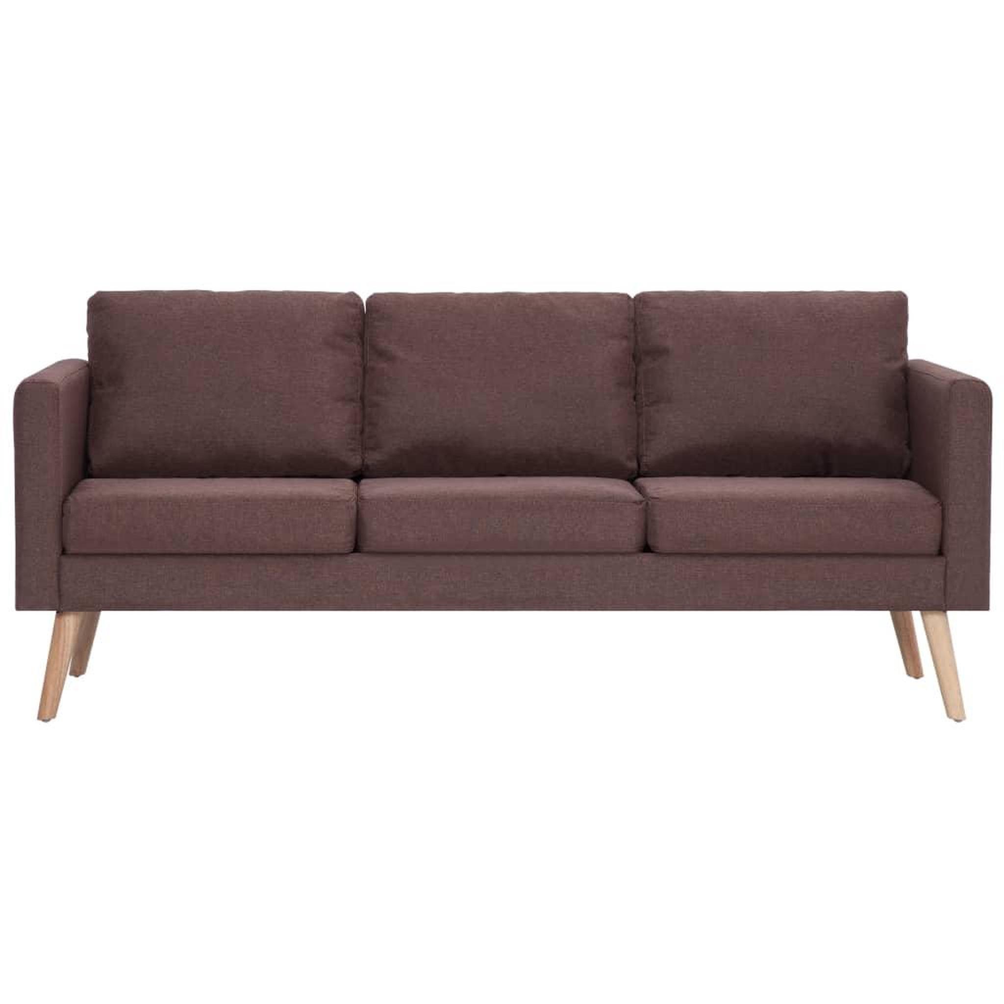 Voir la diapositive 3 : VIDAXL Canape a 3 places tissu marron
