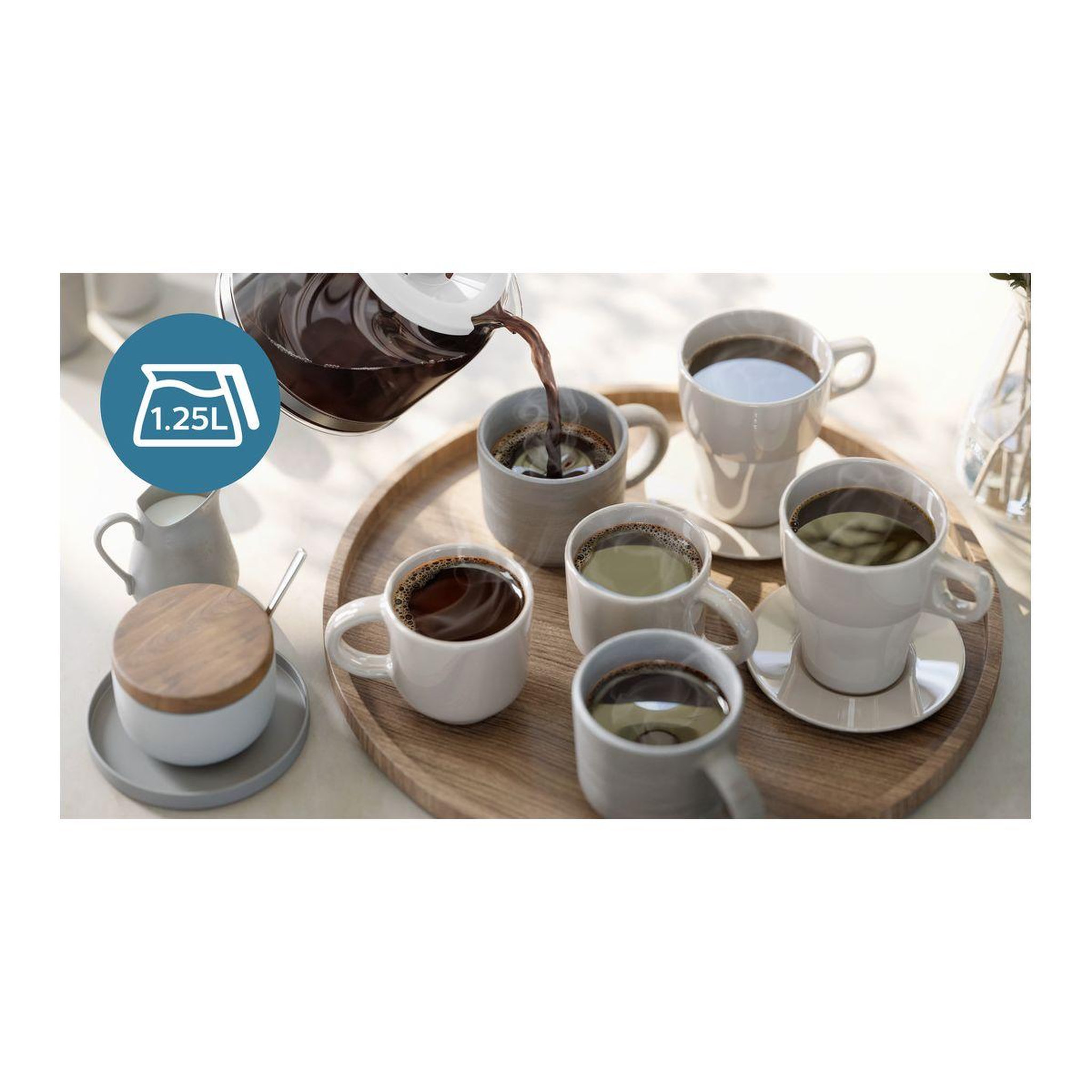 Voir la diapositive 3 : Philips Cafetière filtre hd7411/00 blanc