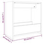 Voir la diapositive 6 : VIDAXL Table d'appoint Sonoma gris 50x26x50 cm Bois d'ingenierie