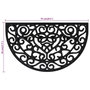 Voir la diapositive 6 : VIDAXL Tapis de porte demi-rond 45x75 cm caoutchouc