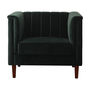 Voir la diapositive 4 : Habitat et Jardin Fauteuil en velours  Ellison  - 97 x 76 x 82 cm - 1 place - Vert foncé