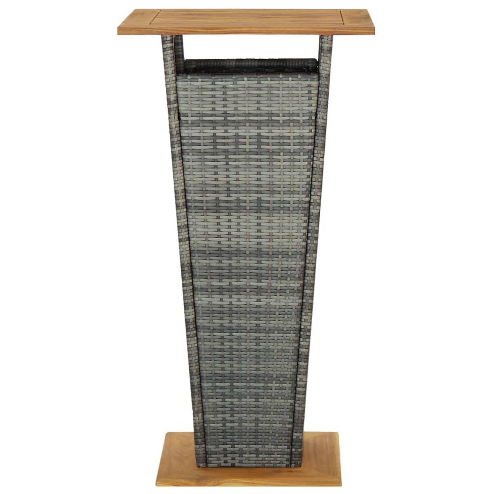 Voir la diapositive 4 : VIDAXL Ensemble de bar de jardin 5 pcs et coussins Resine tressee Gris