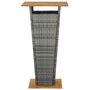 Voir la diapositive 4 : VIDAXL Ensemble de bar de jardin 5 pcs et coussins Resine tressee Gris
