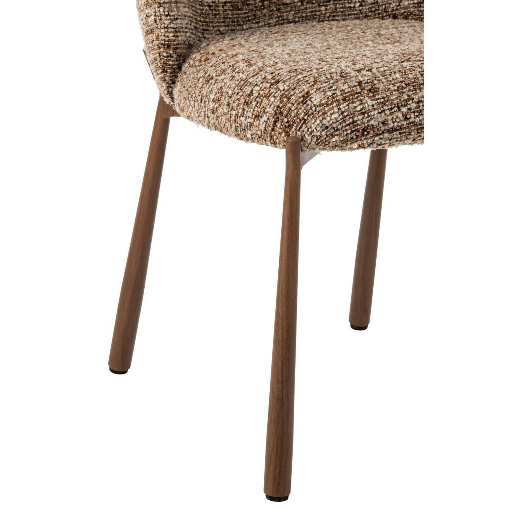 Voir la diapositive 6 : J-LINE Chaise design en tissu  thilde  73cm marron