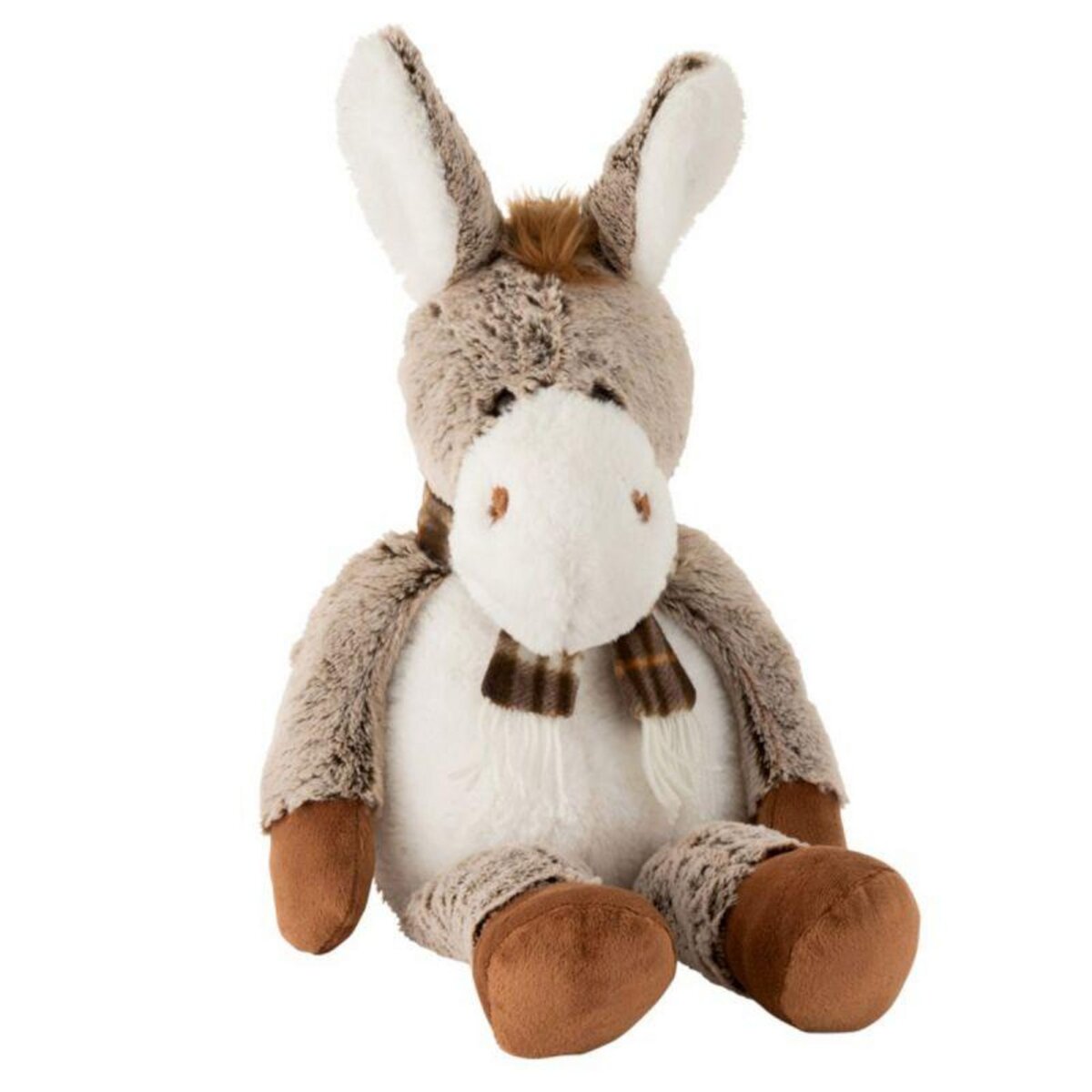 Paris Prix Peluche Enfant Cheval avec Écharpe 50cm Marron pas cher 