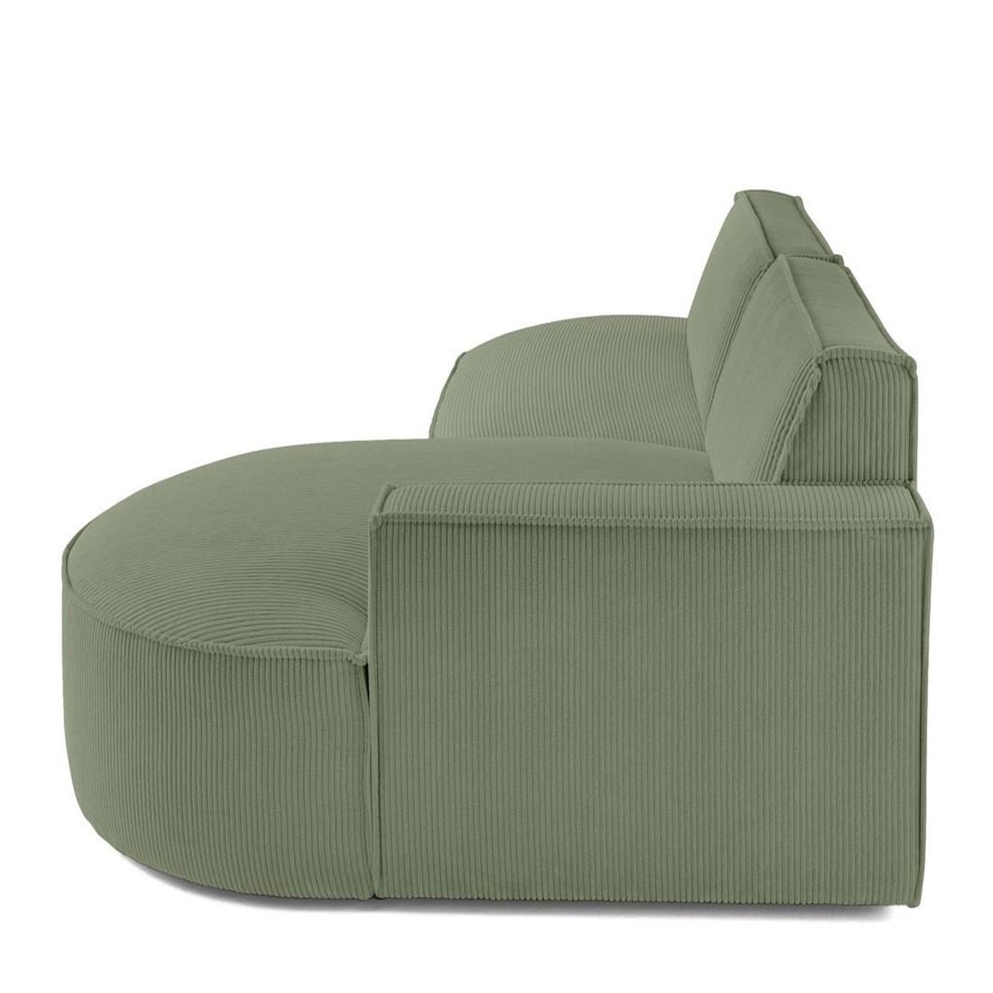 Voir la diapositive 5 : LISA DESIGN Spiaggia - canapé d'angle droit - forme arrondie - 4 places - en velours côtelé