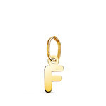 L'ATELIER D'AZUR Pendentif Or 18 Carats 750 Jaune - Initiale Lettre  F  - Chaine Offerte