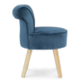 Voir la diapositive 4 : ID MARKET Fauteuil crapaud en velours bleu