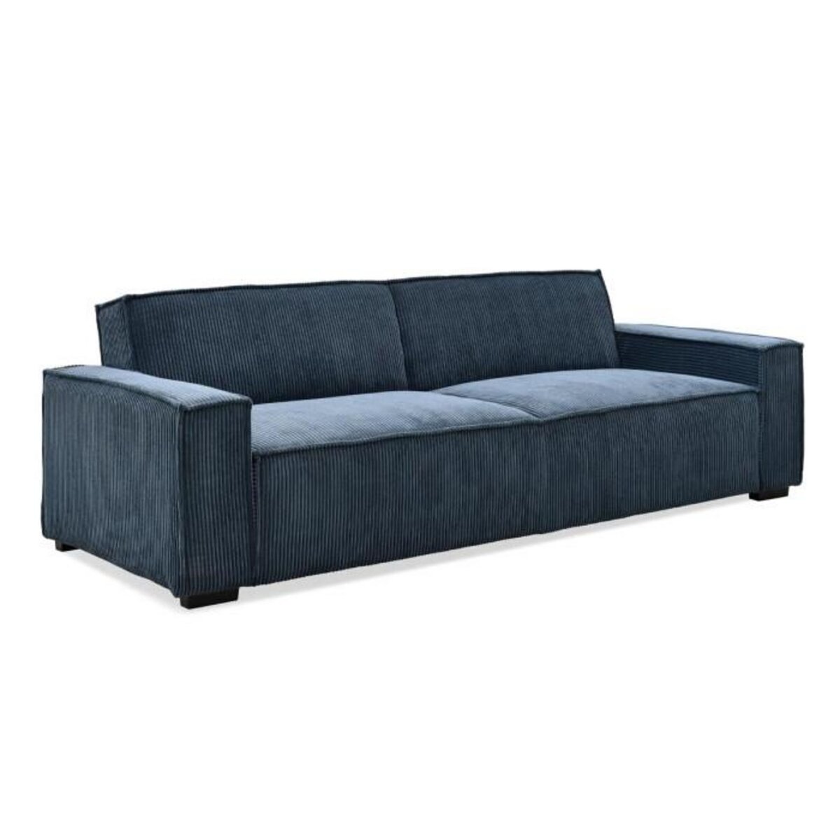 Paris Prix Canapé Convertible 3 Places Velours  Dudley  230cm Bleu