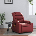 VIDAXL Fauteuil de massage inclinable Rouge bordeaux Similicuir
