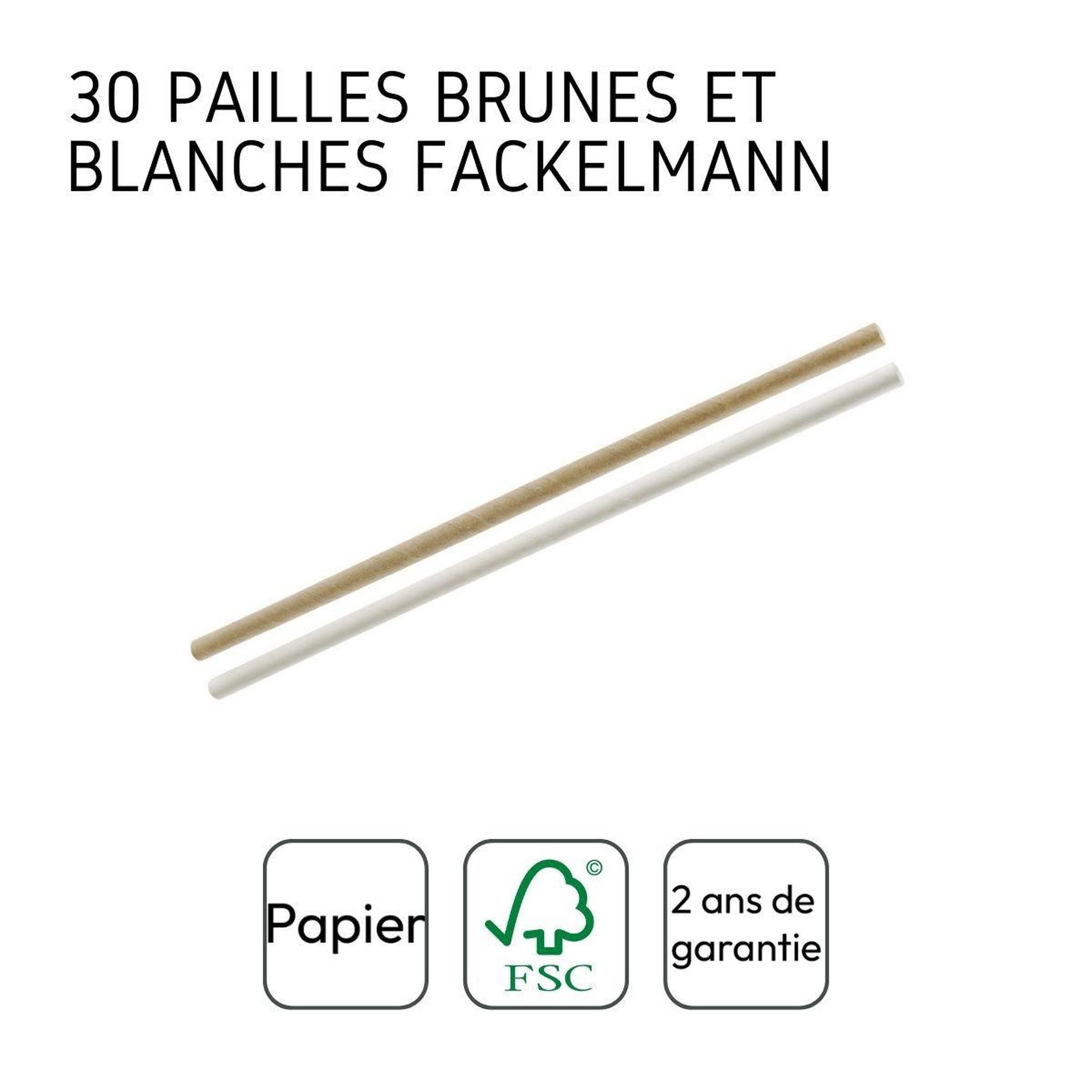 Voir la diapositive 5 : Fackelmann Pailles en papier  24 cm Fackelmann Bar Concept