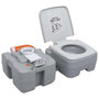 Voir la diapositive 4 : VIDAXL Toilette portable de camping Gris 20+10 L