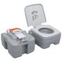 Voir la diapositive 4 : VIDAXL Toilette portable de camping Gris 20+10 L