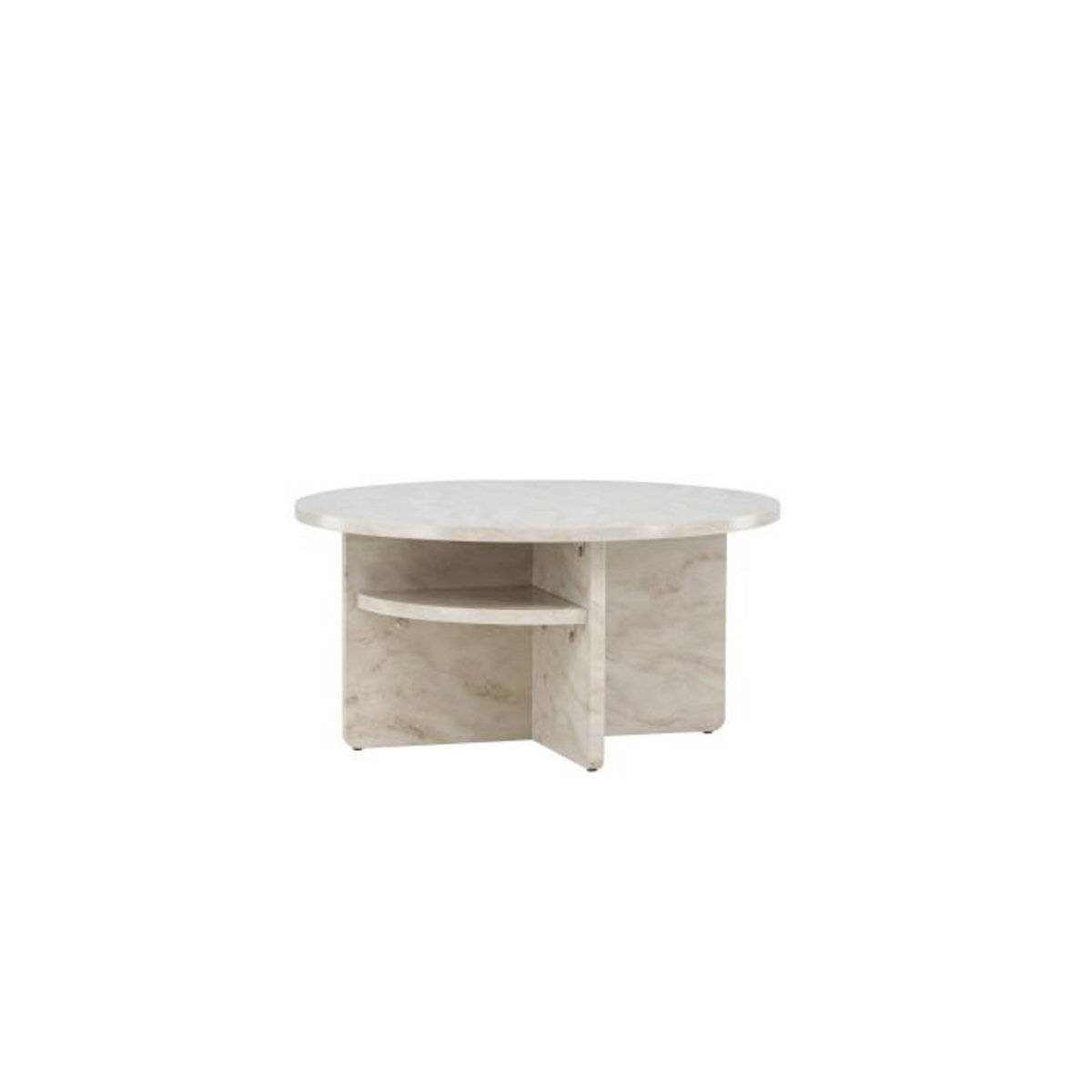 Paris Prix Table Basse Effet Marbre  Alesund   85cm Beige