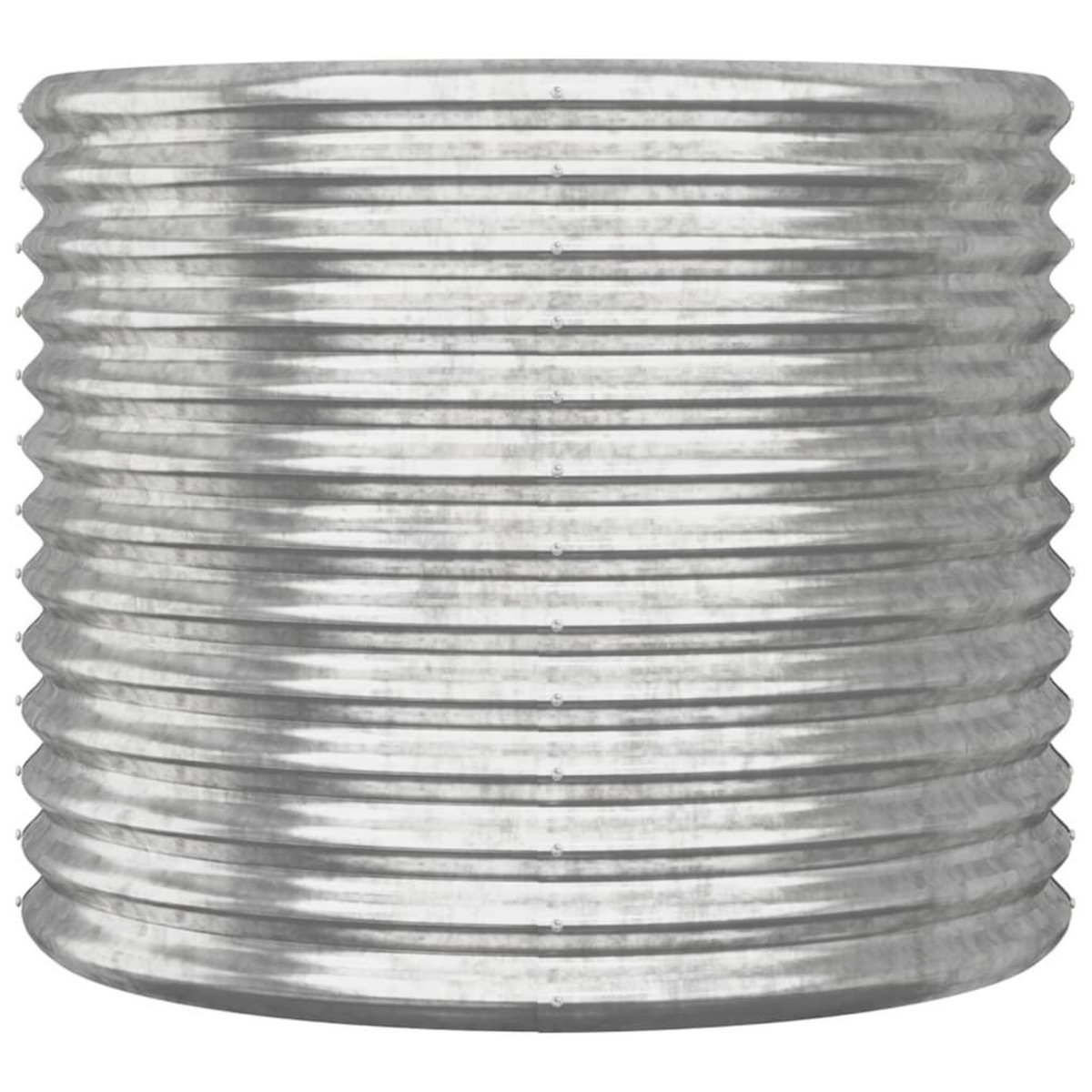 VIDAXL Jardiniere de jardin Acier enduit de poudre 80x80x68 cm Argente