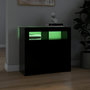 Voir la diapositive 4 : VIDAXL Buffet avec lumieres LED noir 80x35x75 cm