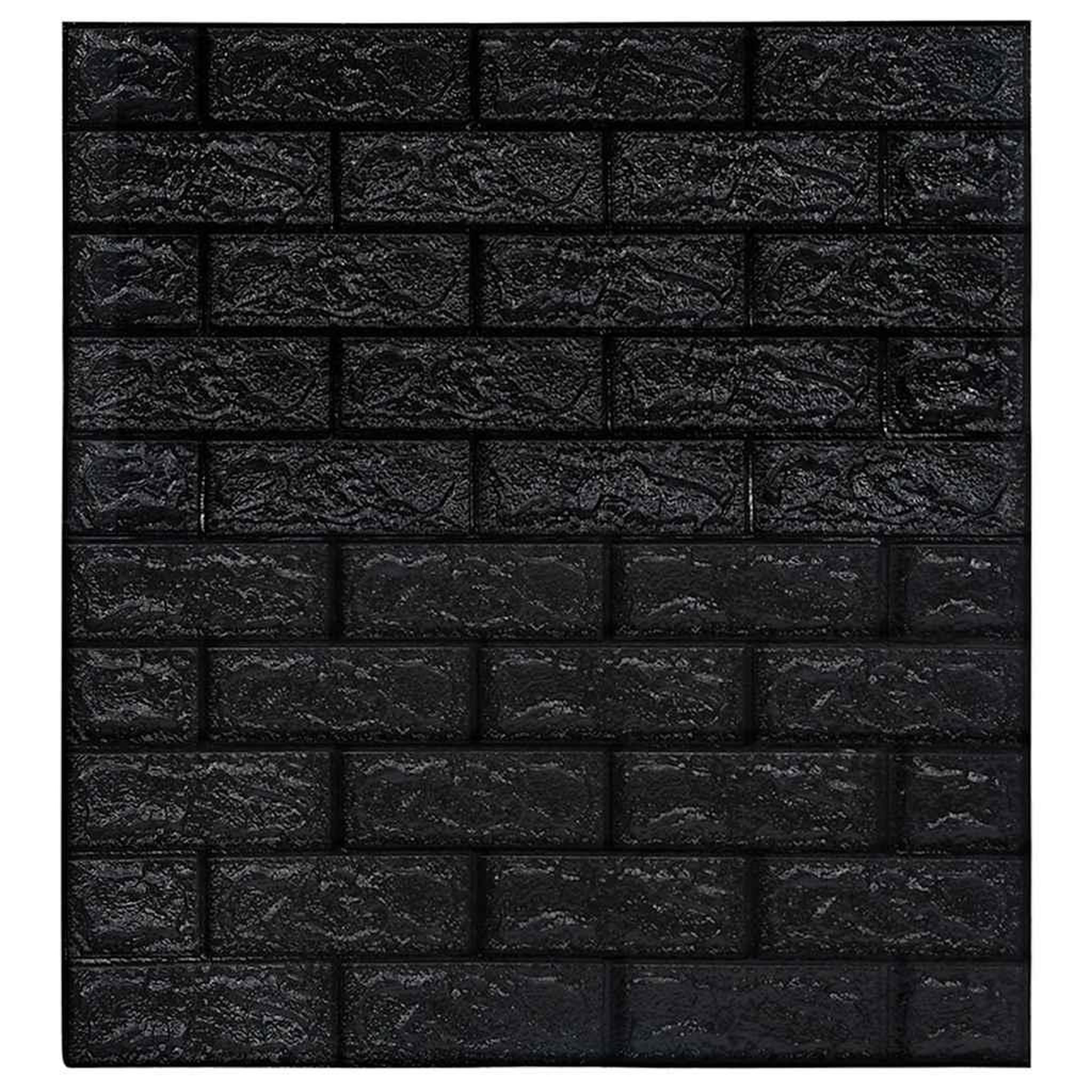 Voir la diapositive 3 : VIDAXL Papier peint 3d autoadhesif briques 10 pcs noir