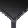 VIDAXL Table de salle a manger Noir 160x80x75 cm Verre trempe