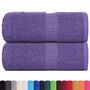 Voir la diapositive 2 : VIDAXL Serviettes de visage 2 pcs violet 30x30 cm 360 g m² 100% coton
