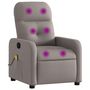 Voir la diapositive 2 : VIDAXL Fauteuil de massage inclinable Taupe Tissu