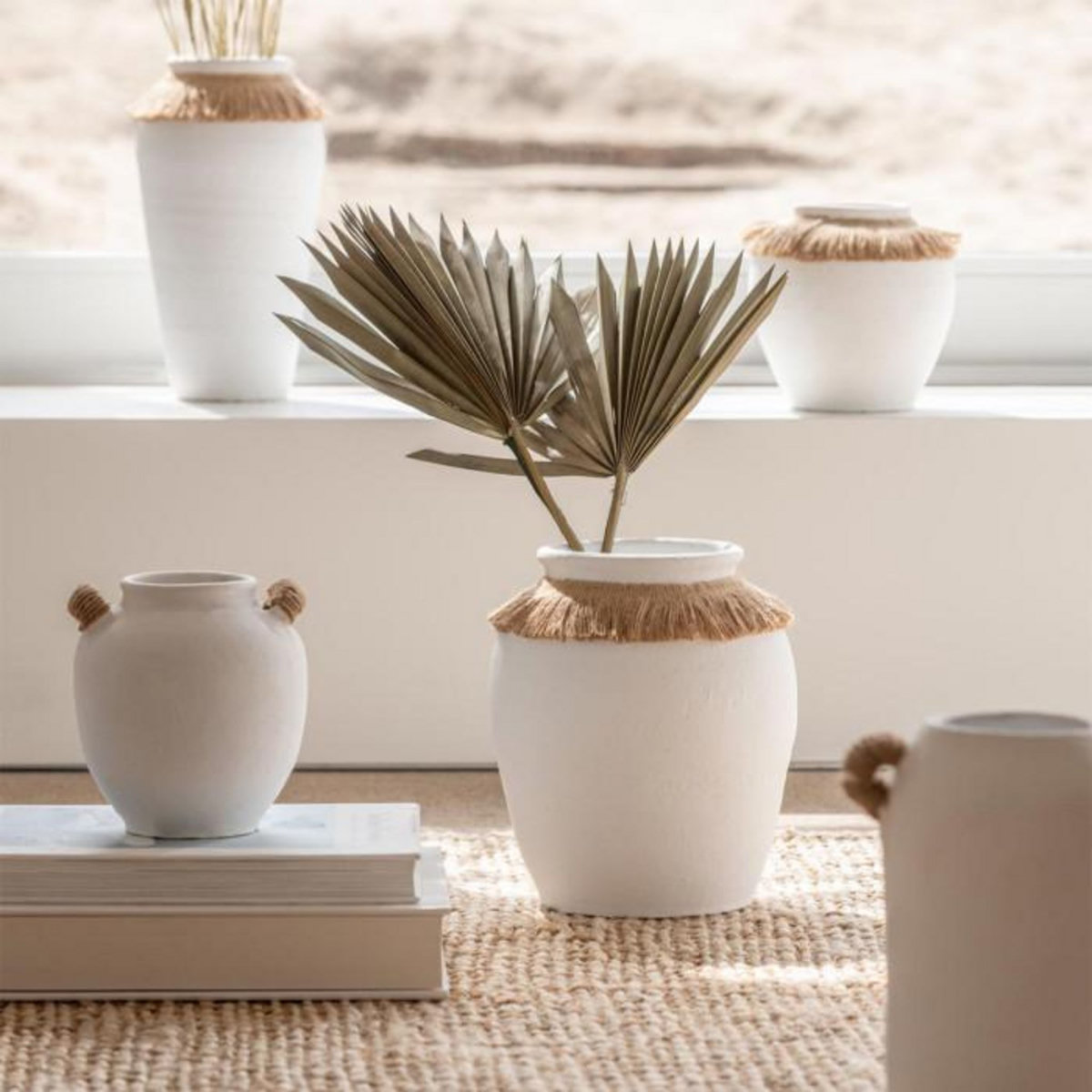 Paris Prix Vase Déco en Argile  Ibiza  26cm Blanc