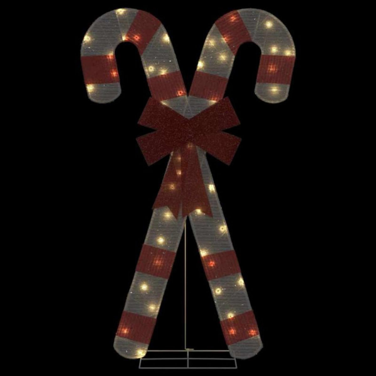 VIDAXL Décoration de Noël en forme de canne à sucre 50 LED blanc chaud
