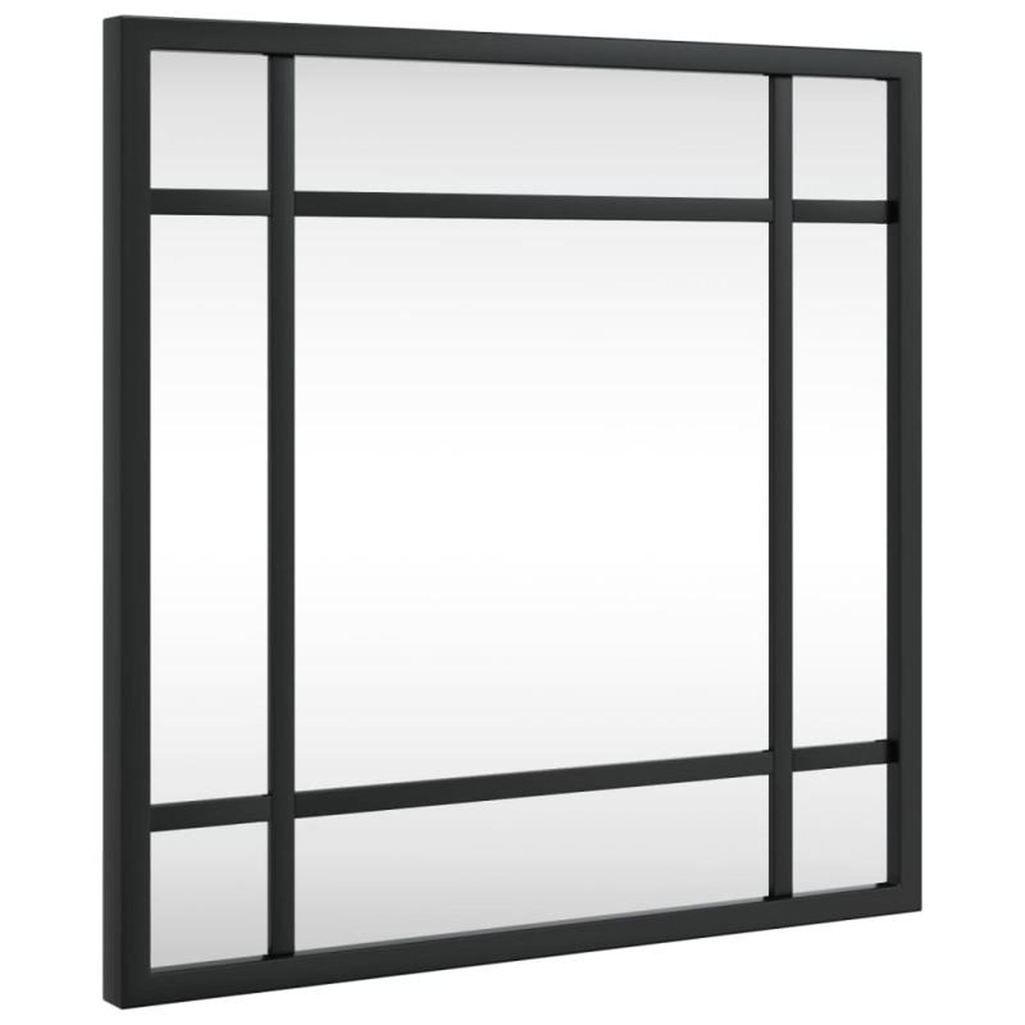 Voir la diapositive 2 : VIDAXL Miroir mural noir 30x30 cm carré fer
