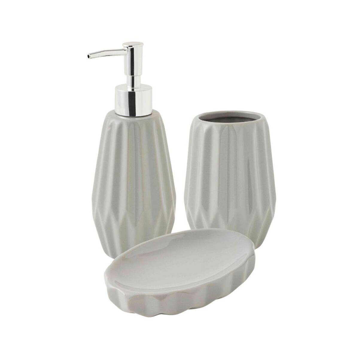 GUY LEVASSEUR Set salle de bain à relief 3 pièces céramique