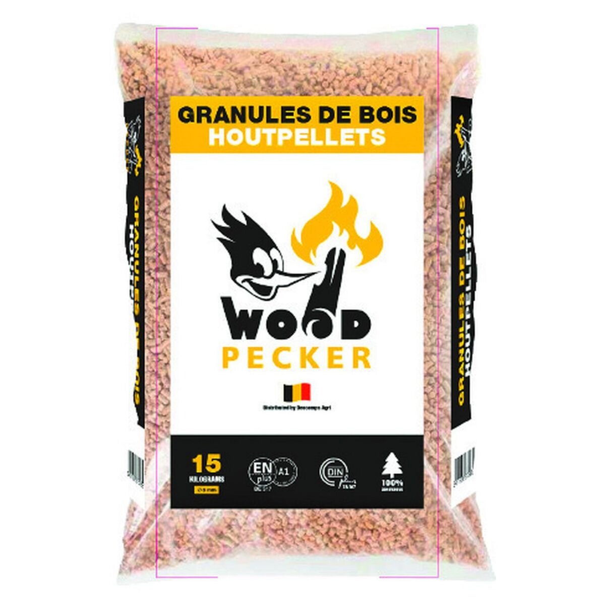 Pellet granulés de bois résineux 100% naturel premium NF din+ 15kg