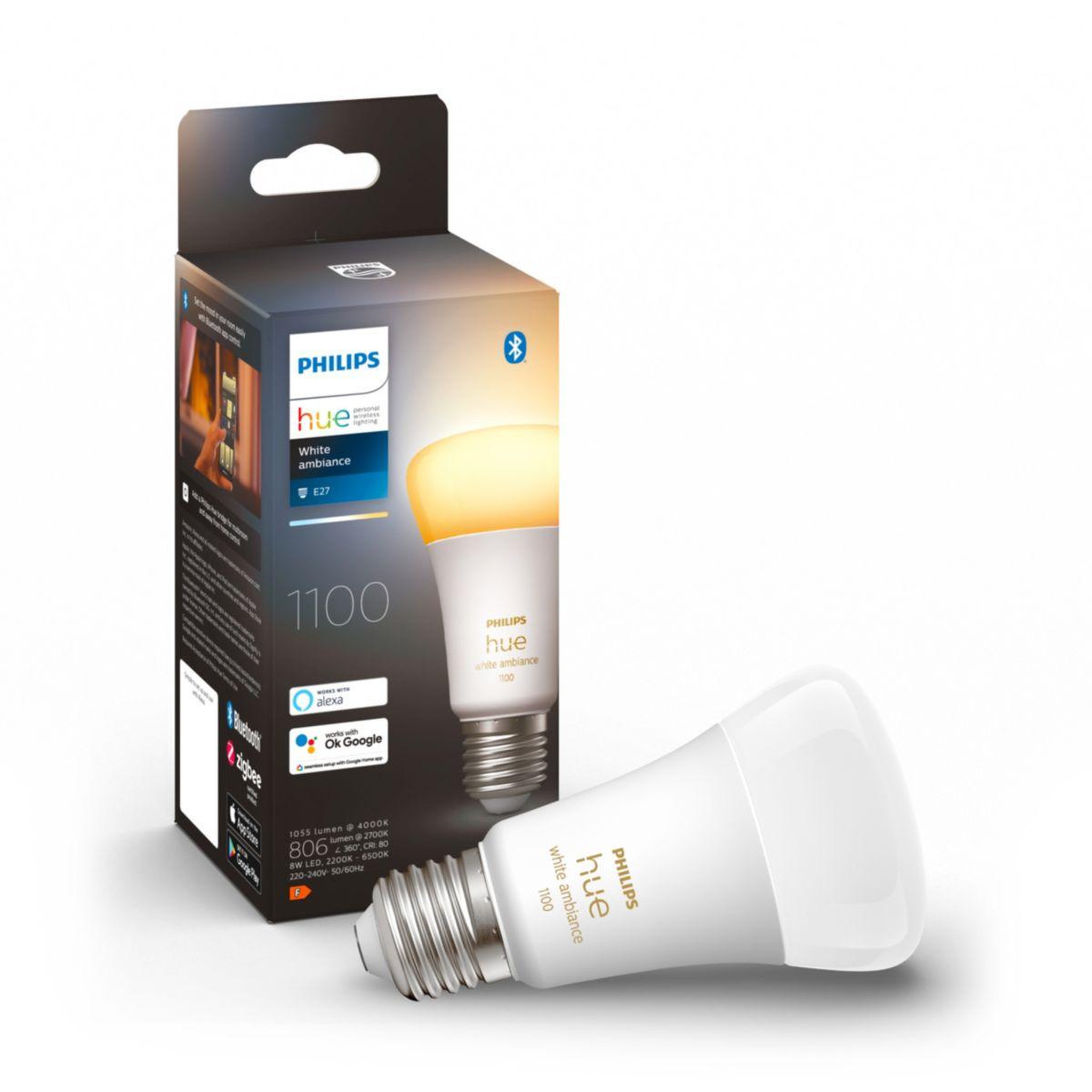 PHILIPS HUE Ampoule LED connectée White Ambiance E27 75W