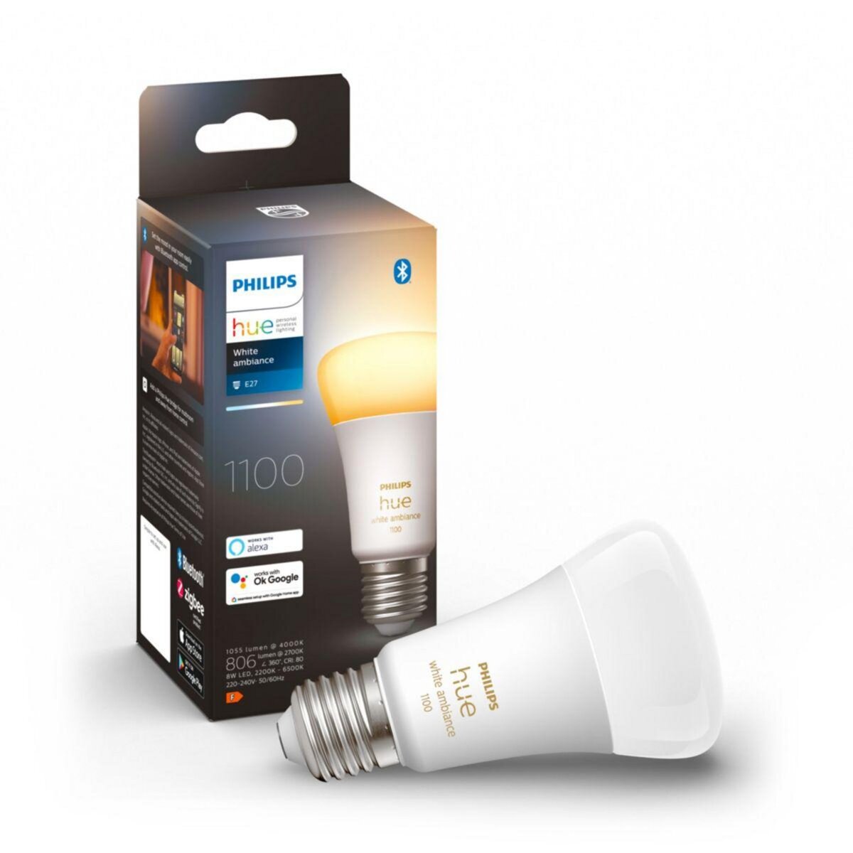Philips Ampoule LED connectée HUE White Ambiance E27 75W