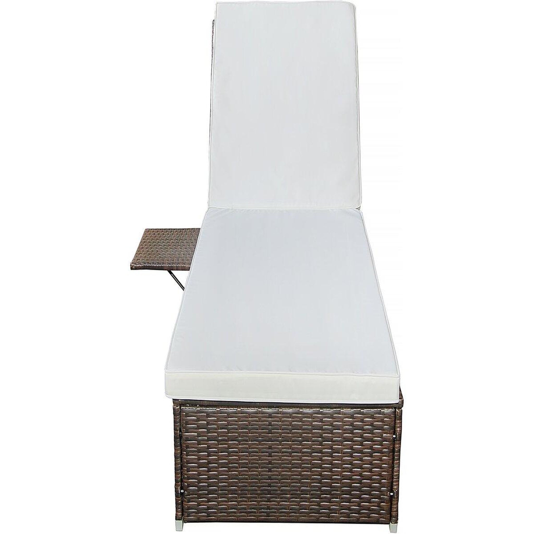Voir la diapositive 4 : Habitat et Jardin Lot de 2 bains de soleil en résine tressée avec coussins  Alice  - Beige