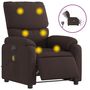 Voir la diapositive 2 : VIDAXL Fauteuil de massage inclinable electrique Marron fonce Tissu