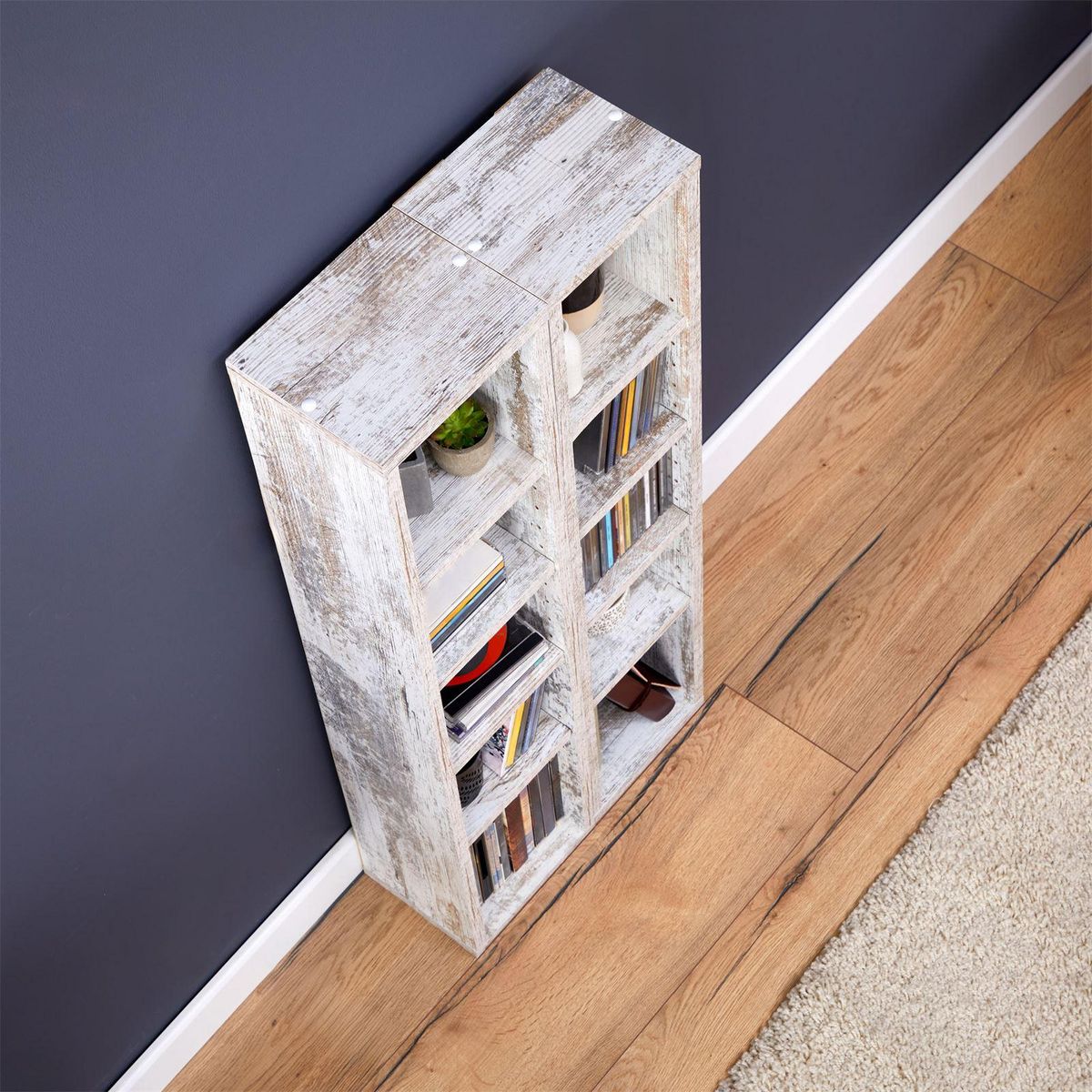 IDIMEX Etagères modulables MUSIQUE pour CD et DVD, en mélaminé