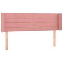 Voir la diapositive 2 : VIDAXL Tete de lit avec oreilles Rose 147x16x78/88 cm Velours