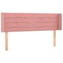 Voir la diapositive 2 : VIDAXL Tete de lit avec oreilles Rose 147x16x78/88 cm Velours