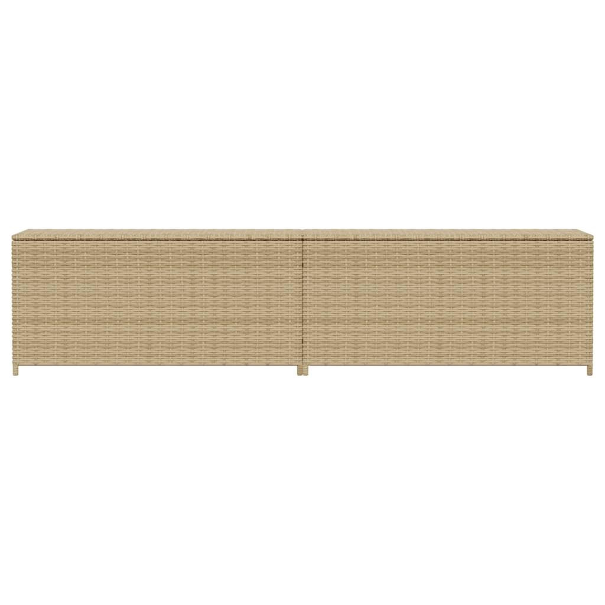 Voir la diapositive 4 : VIDAXL Boîte de rangement de jardin melange beige 469L resine tressee