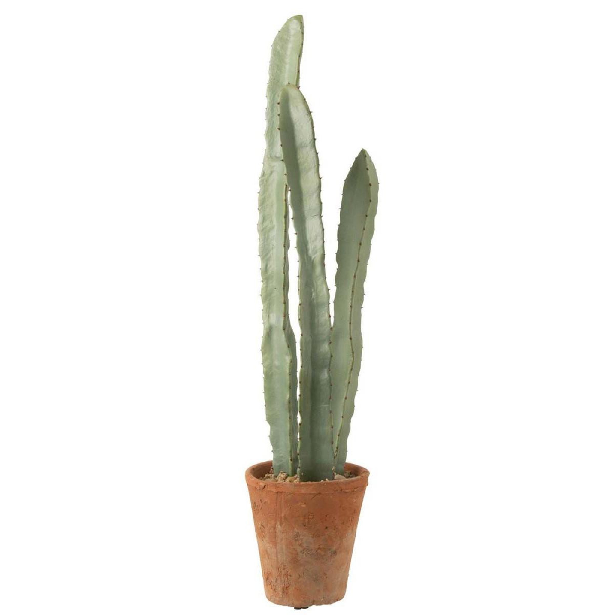 J-LINE Plante artificielle en pot  cactus  81cm vert