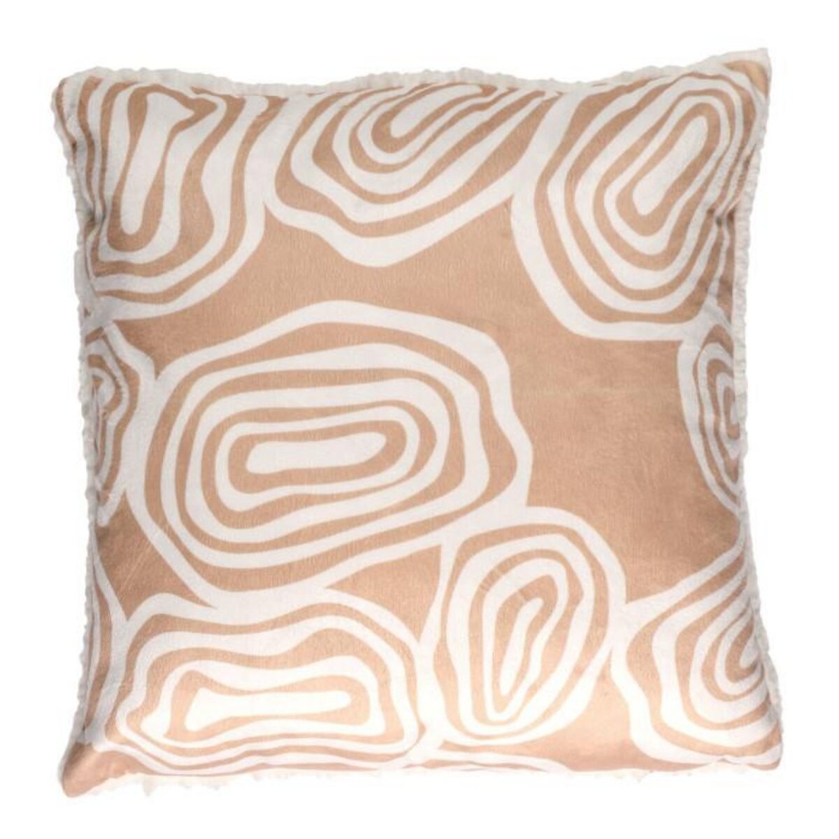 Paris Prix Coussin Déco Imprimé  Crush  40x40cm Beige & Blanc