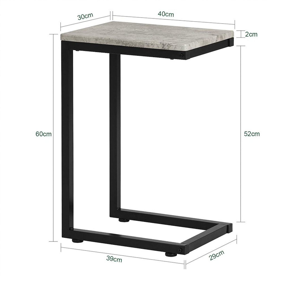 SOBUY SoBuy - Table D'appoint - 40x30x60cm - Industriel - FBT44