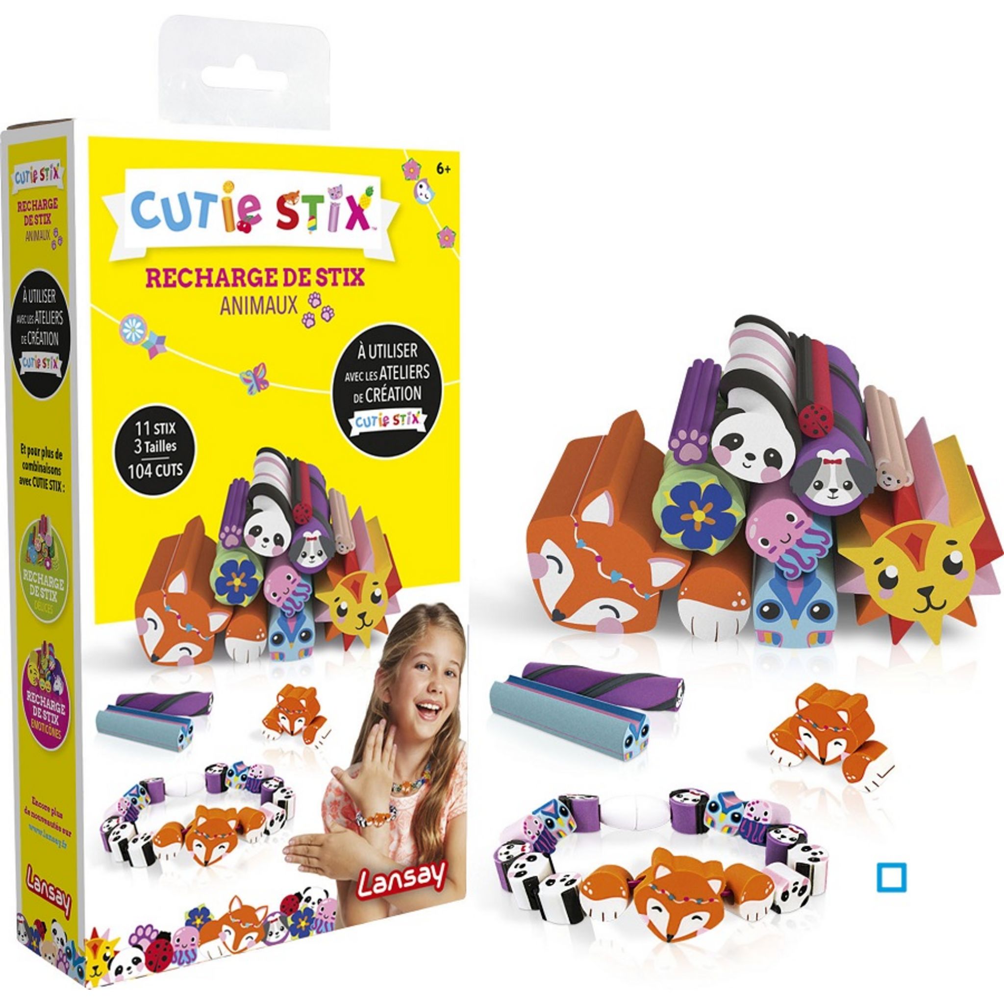 Lansay Cutie STIX Nachfüllpack - DIY Bastelset Mit Tropischen Motiven