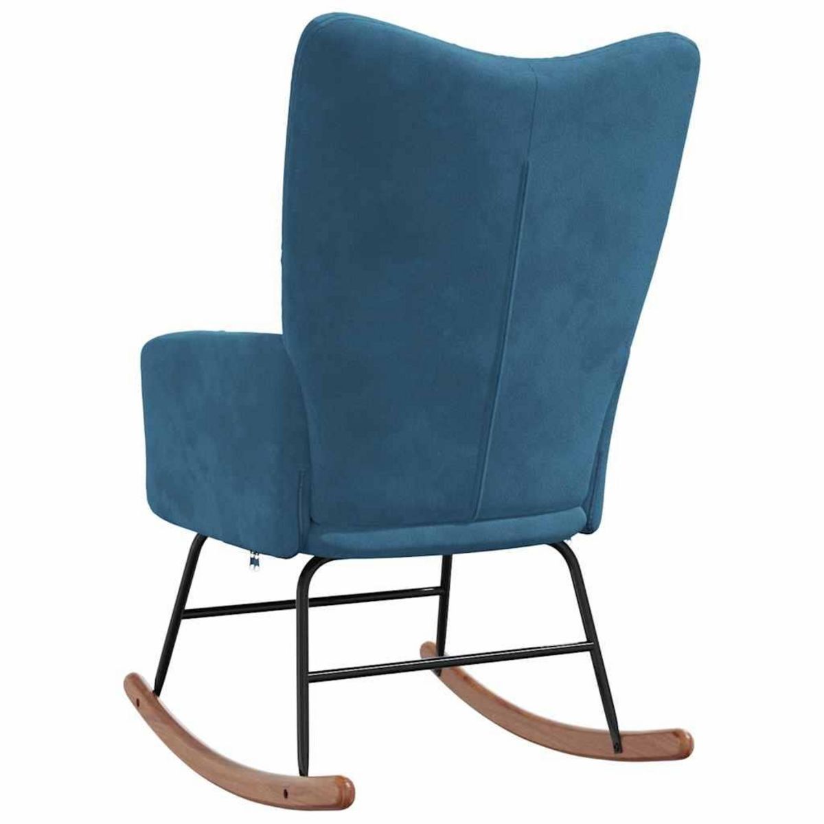 VIDAXL Chaise a bascule Bleu Velours